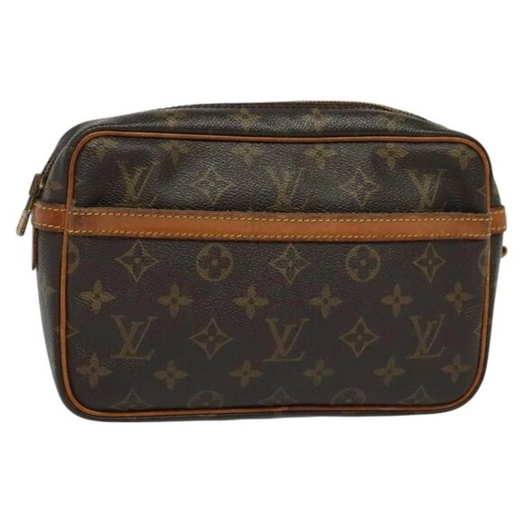 LOUIS VUITTON Monogram Compiegne 23 Clutch Bag M51847 LV Auth 1 - Picture 1 of 15